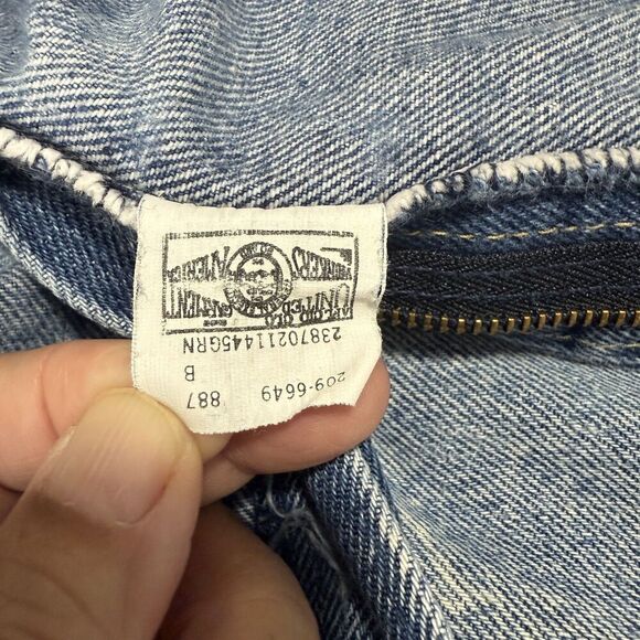 Vtg Lee Jeans Men 34x34 80s Union Workwear Straight Leg (Measure 30x31) USA - Picture 7 of 12